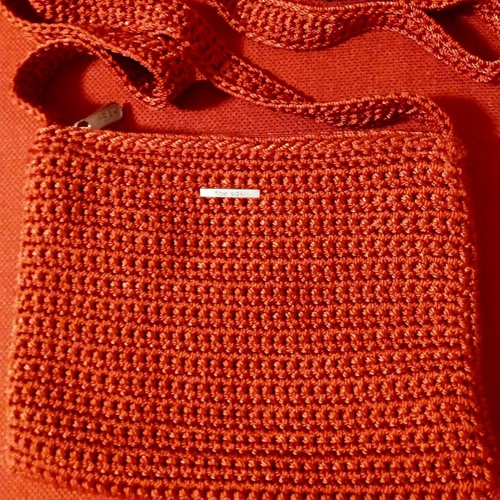 The Sak:  Burgundy Red Crochet Crossbody Bag